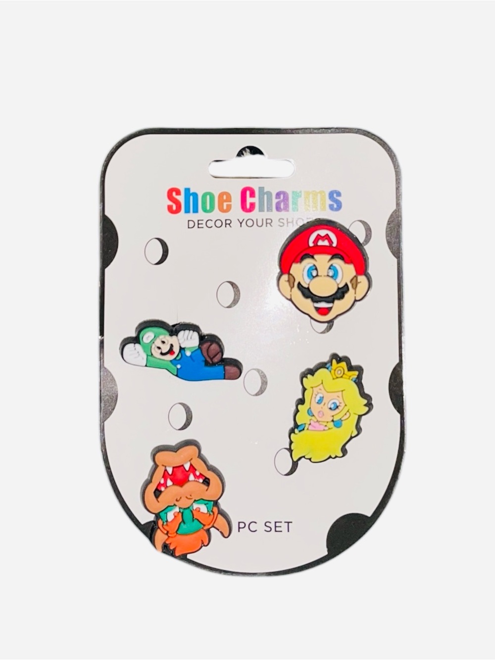 SUPER MARIO BROS. 4 PIECE SHOE CHARM SET